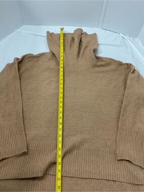 Time and Tru Camel Ribbed Turtleneck Sweater